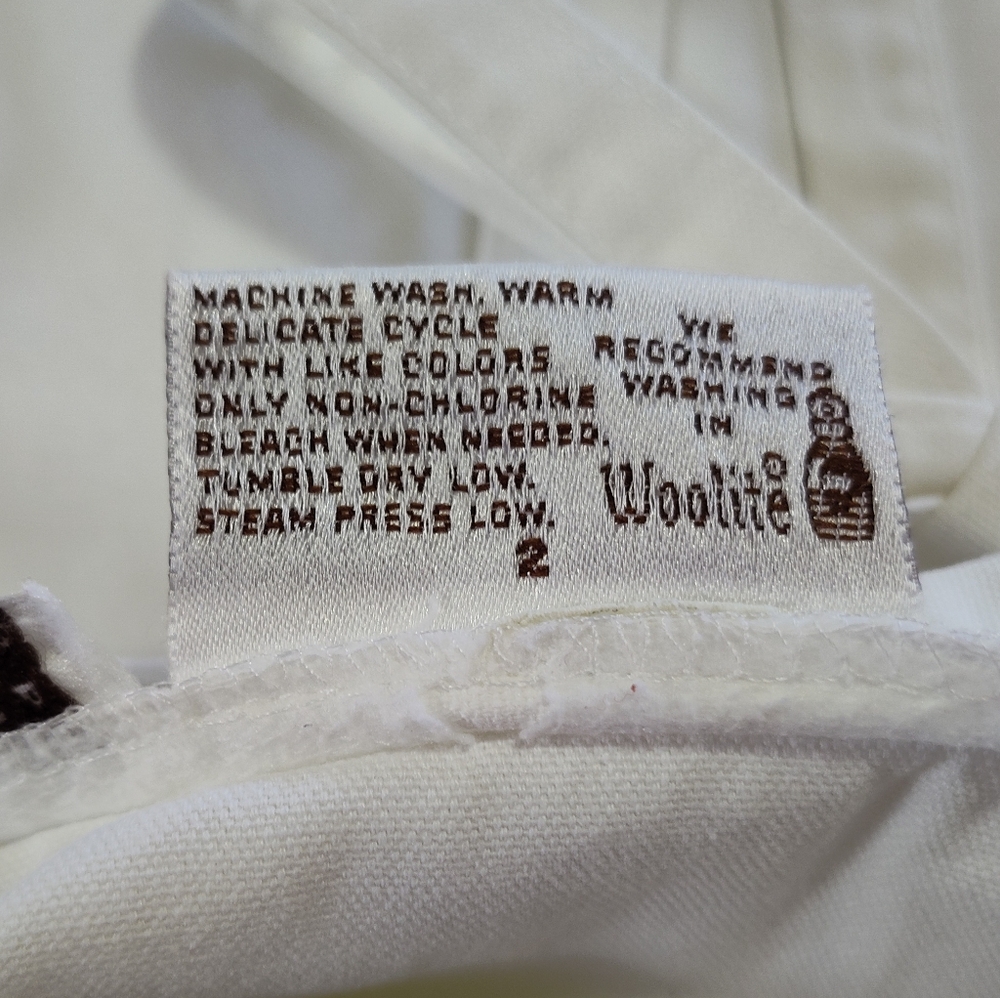 VINTAGE COUNTRY SUBURBANS Classic White A-Line Tie-Waist Wrap Skirt Size 16 - Picture 8 of 8